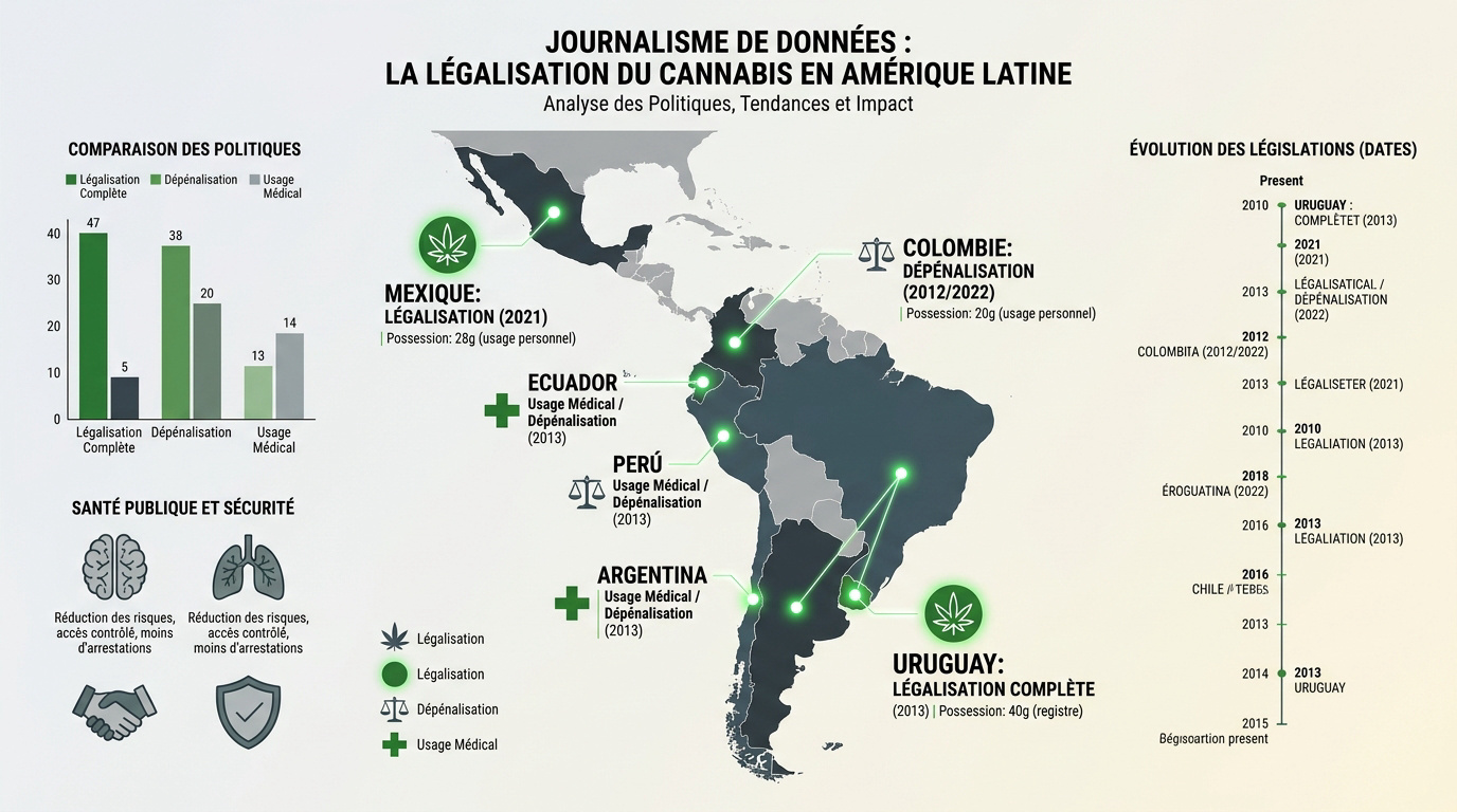 Analyse de la législation du cannabis en Amérique latine et perspectives économiques