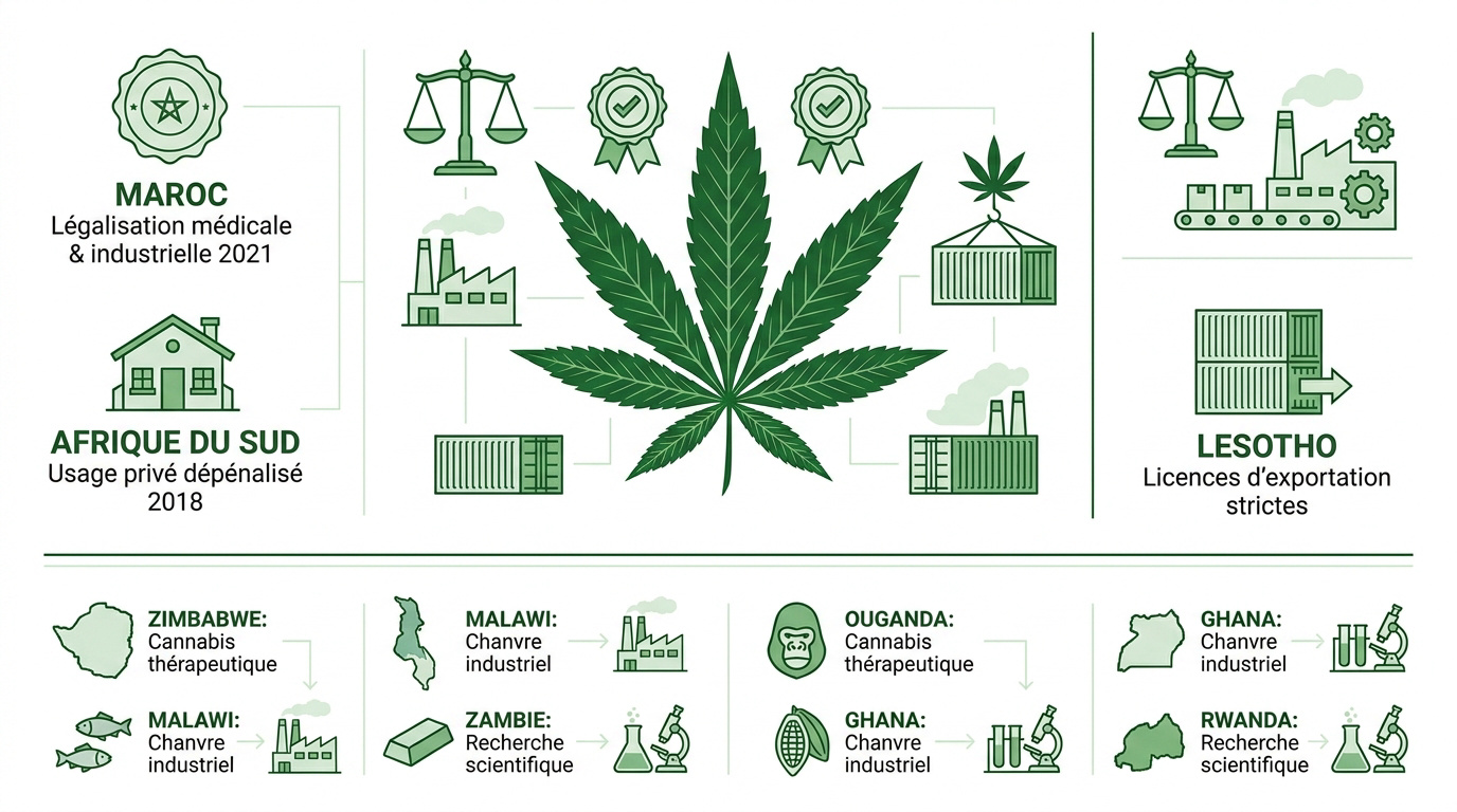 Panorama de la légalisation du cannabis médical et industriel sur le continent africain